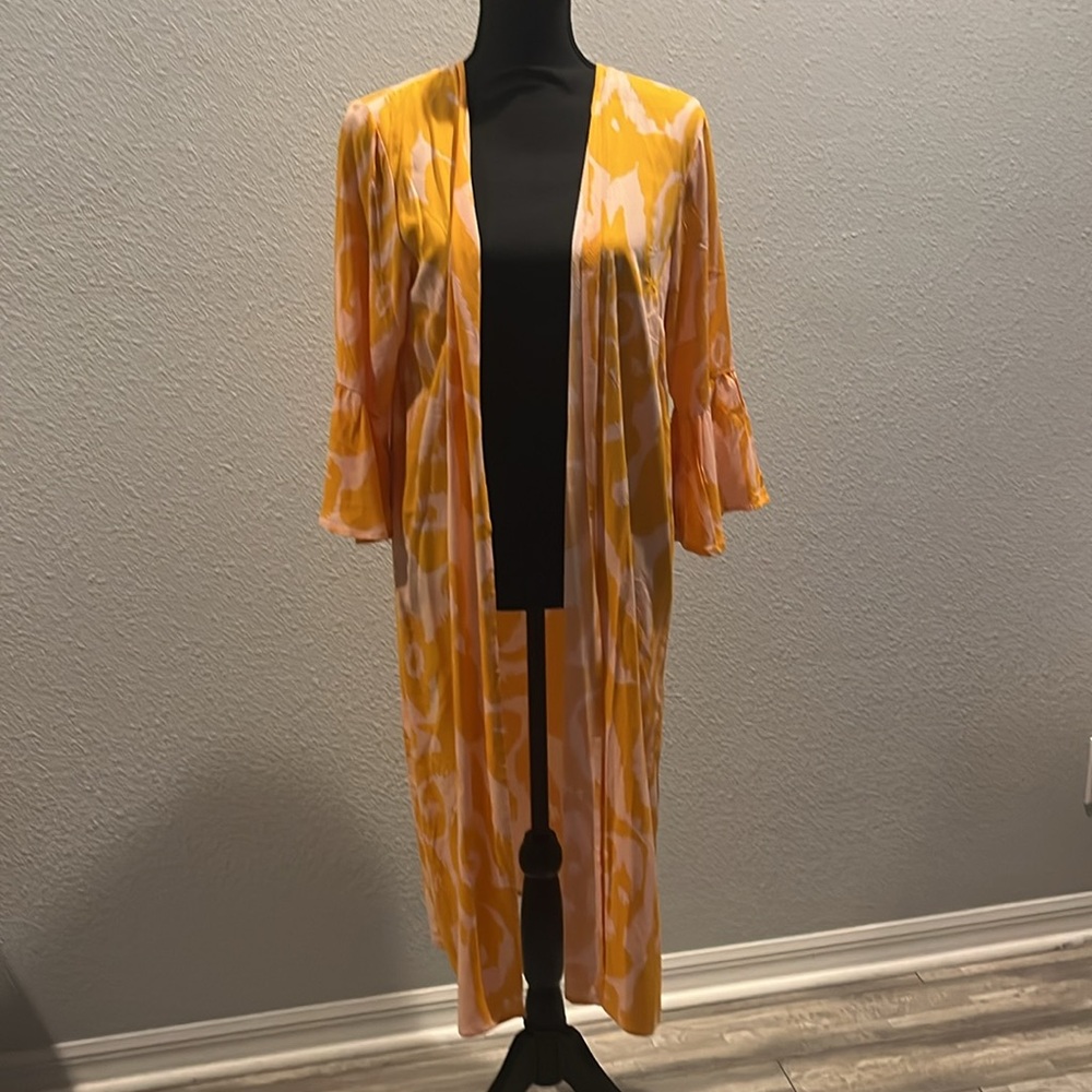 G by giuliiana beautiful orange cover-up/duster size M great beach cover up